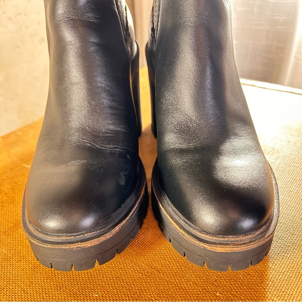 Dolce Vita Black Chunky Heel Ankle Boots - Picture 14 of 14